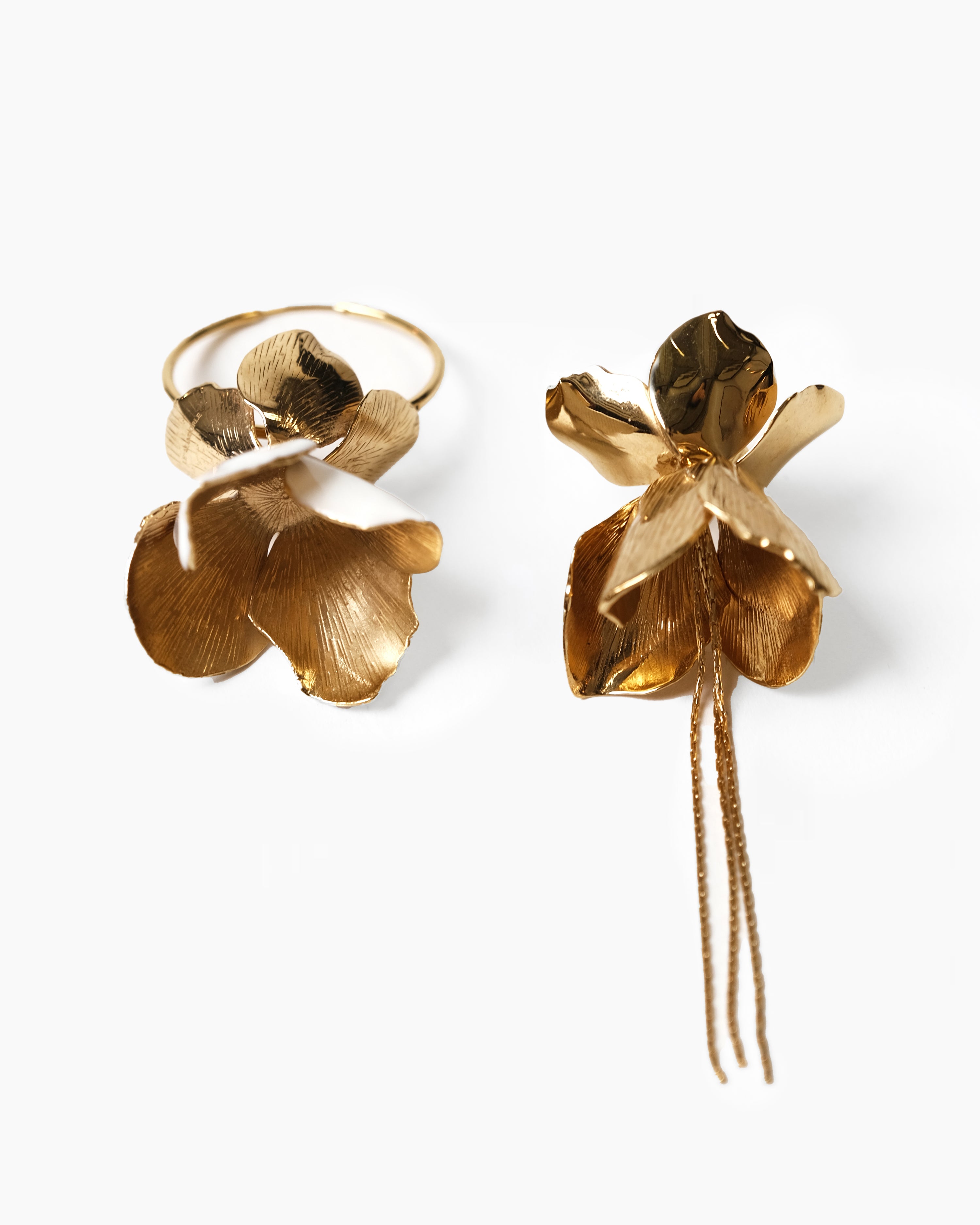 Asymmetric Floral Earring
