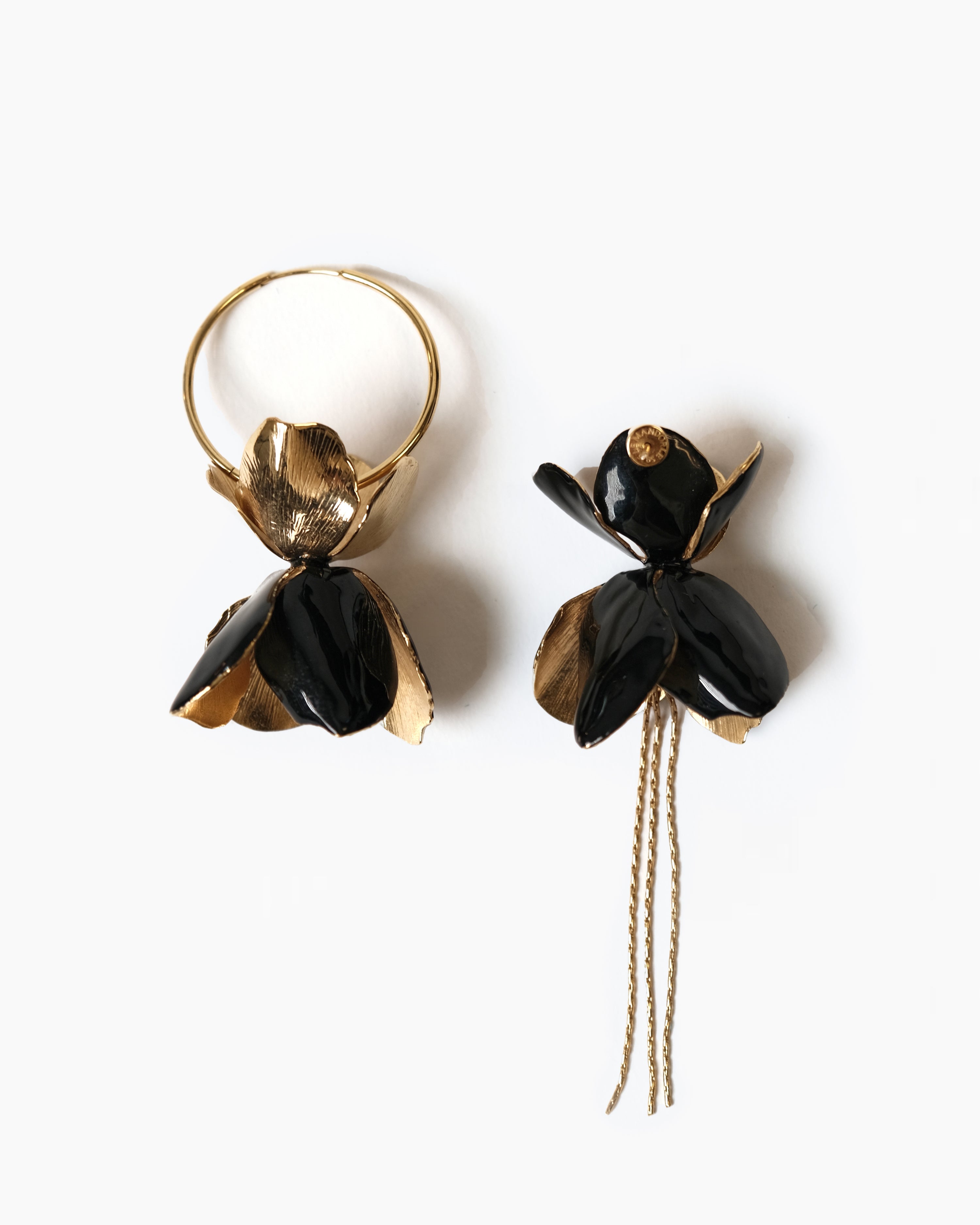 Asymmetric Floral Earring