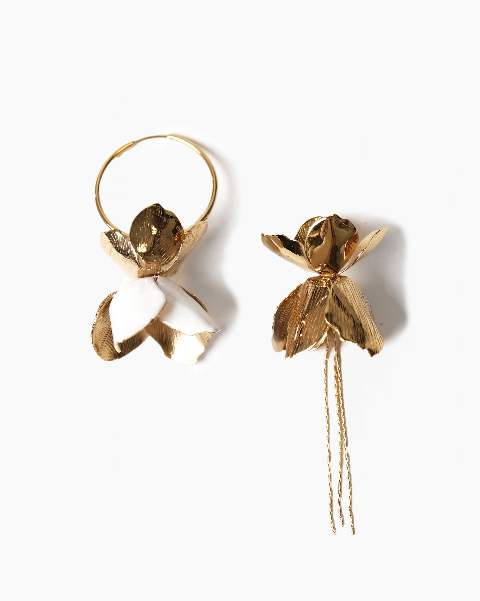 Asymmetric Floral Earring