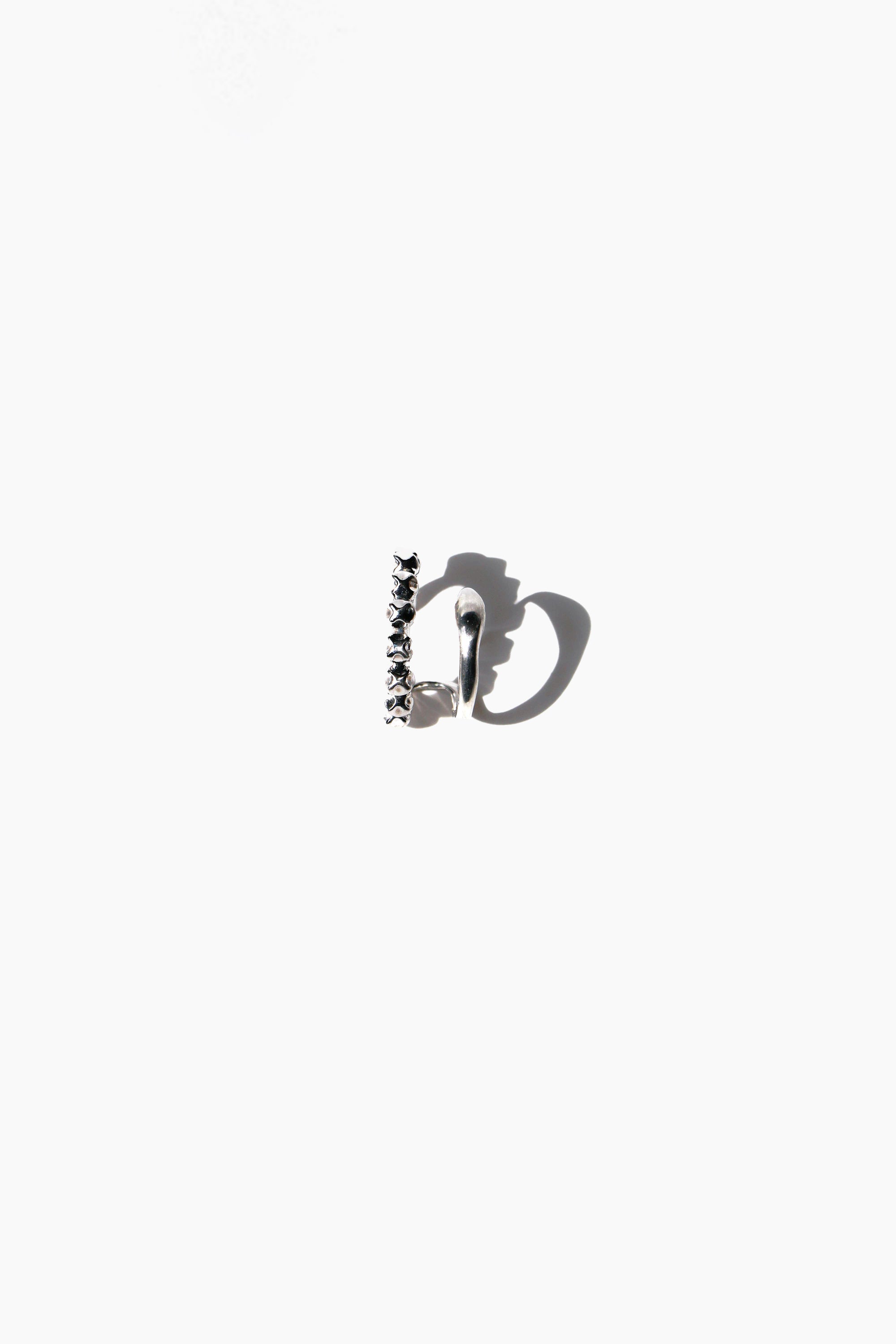 Box Sculptural Double Ear Cuff