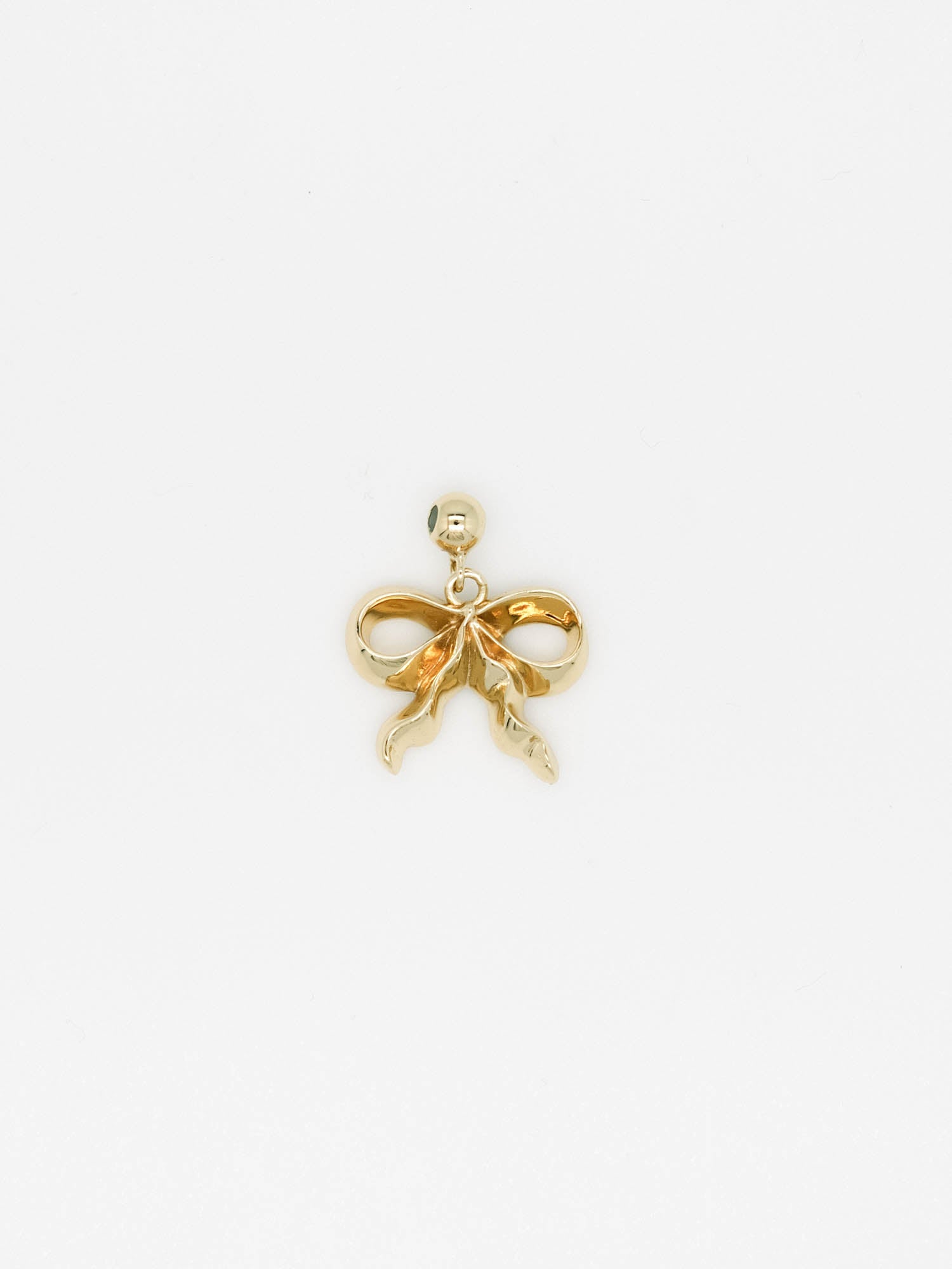 Cream Bow Charm (Gold)