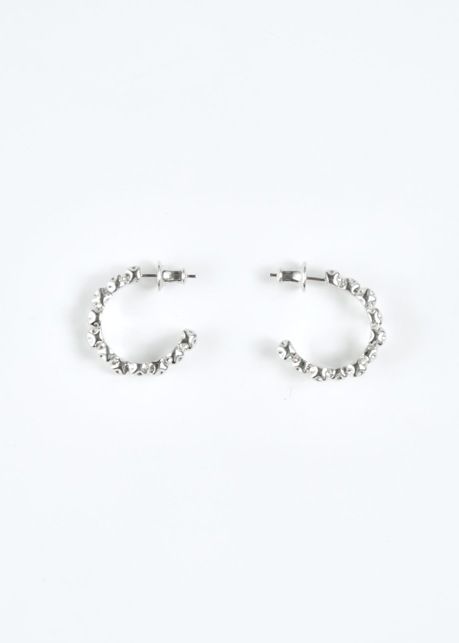 Single Row Box Hoop Earring - Medium