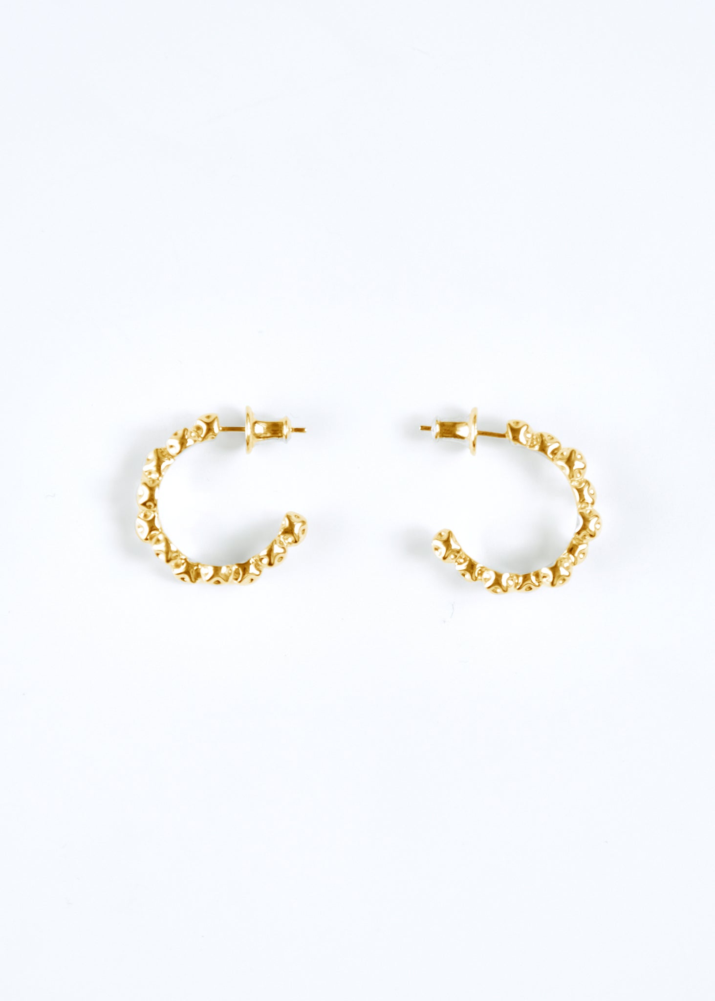 Single Row Box Hoop Earring - Medium