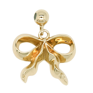 Cream Bow Charm (Gold)