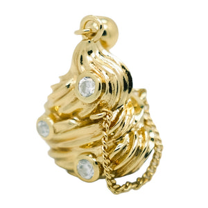Cream Swirl Charm (Gold)