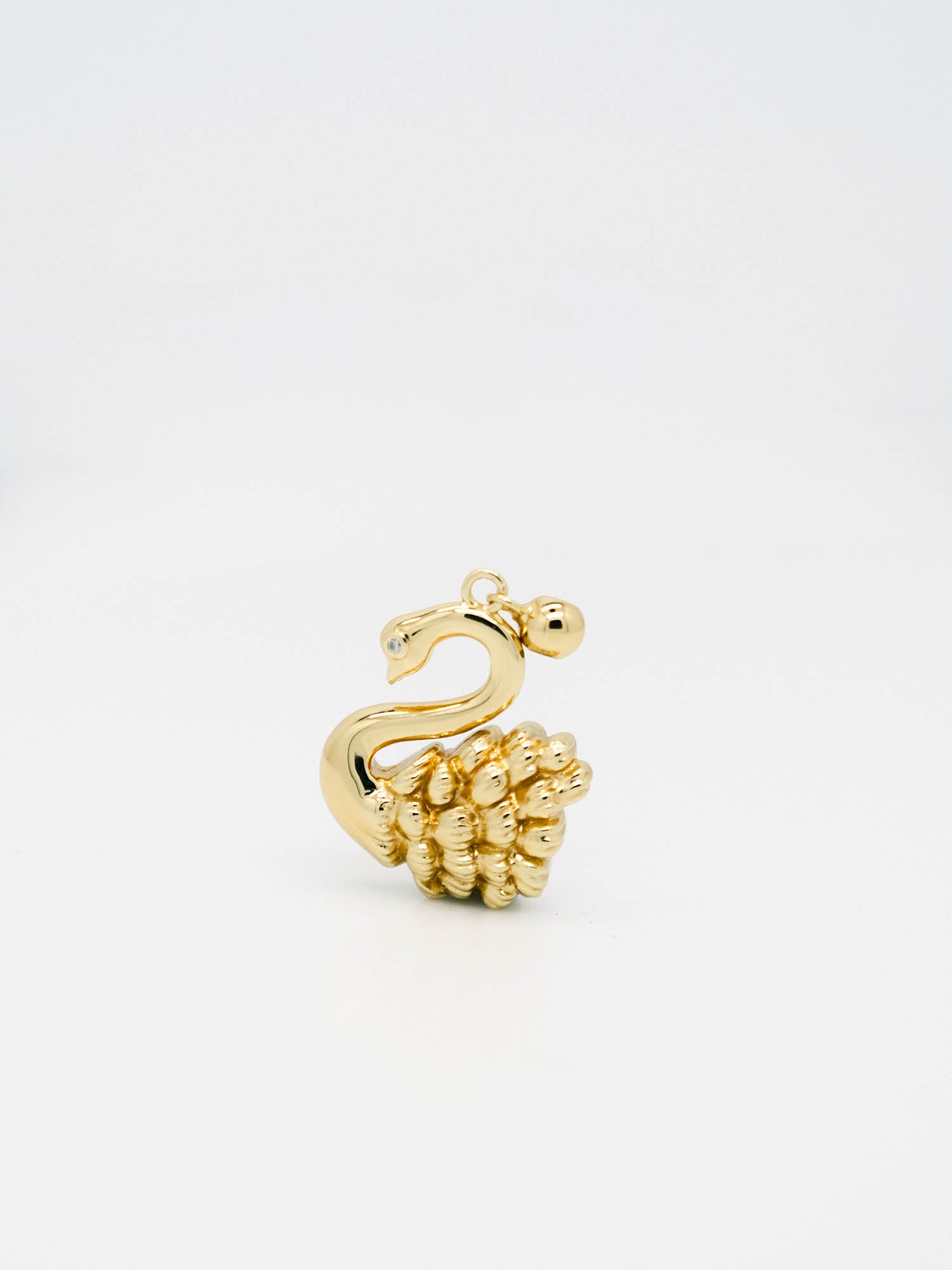 Cream Swan Charm (Gold)