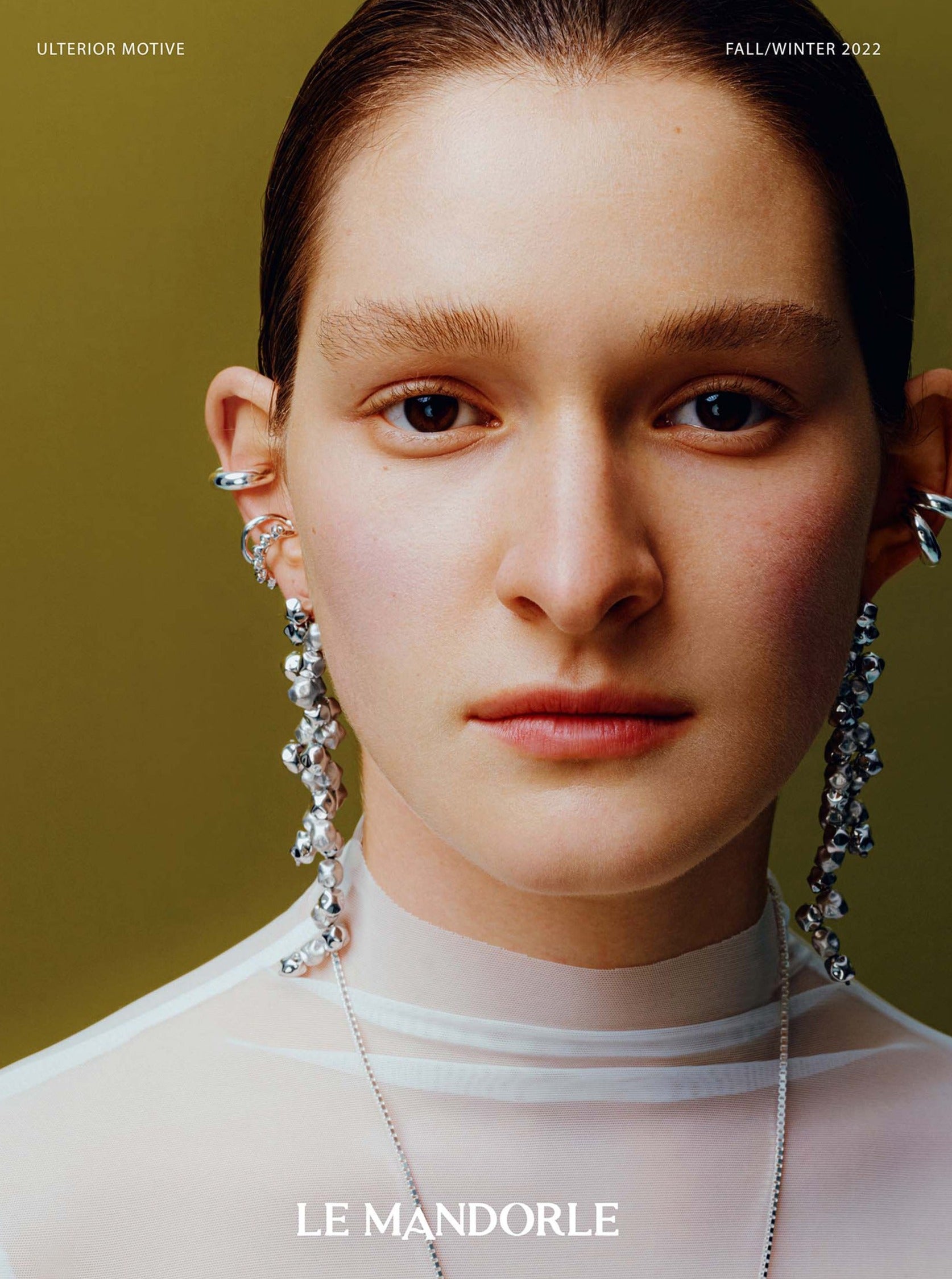 Box Sculptural Double Ear Cuff - LE MANDORLE