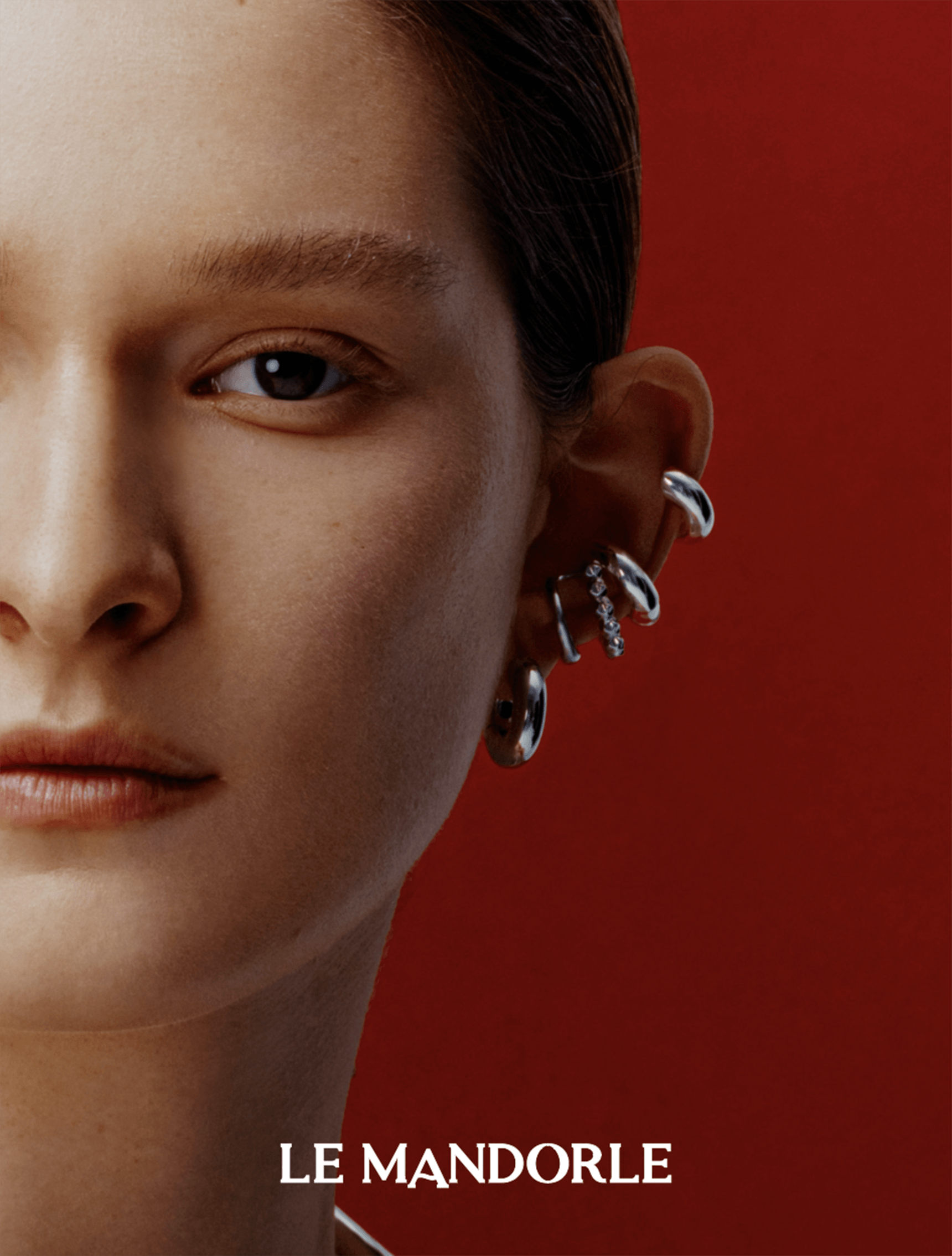 Box Sculptural Double Ear Cuff - LE MANDORLE